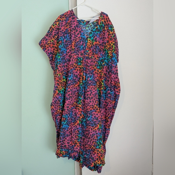 Studio I Multicolor Leopard Print Caftan Dress - Picture 1 of 3
